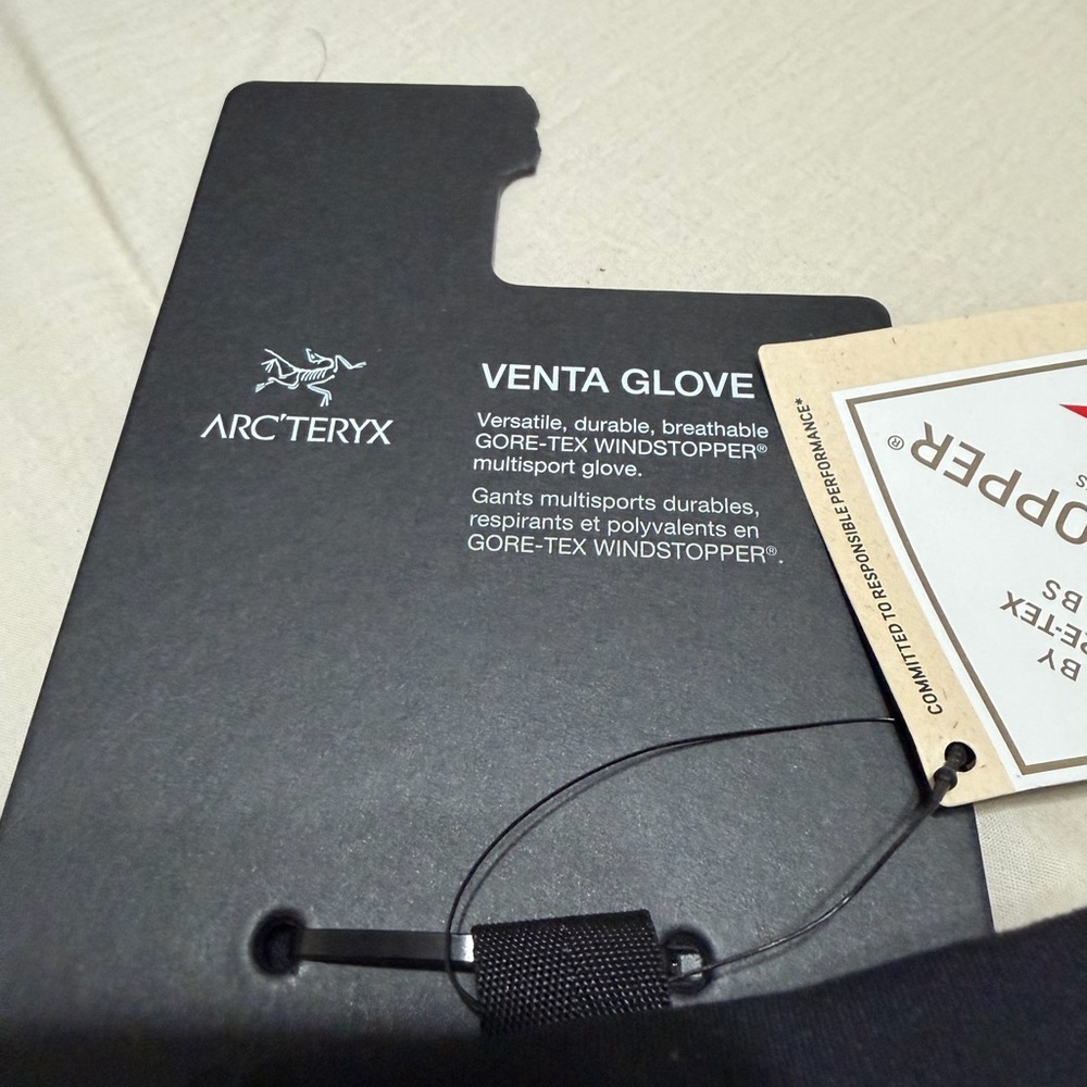 New Arc'teryx Venta Gore-Tex Gloves Black Men's Medium M $80 MSRP - Picture 2 of 3